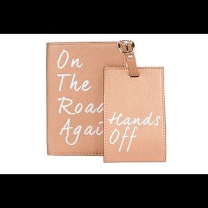 NWOT Understated Leather Travel Set